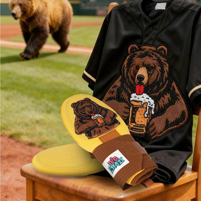 Big Crazy Baseball Sliding Mitt Youth and Adult, Drippy Drip Accessory, Flexible Breathable Durable, Funny Design - Image 1